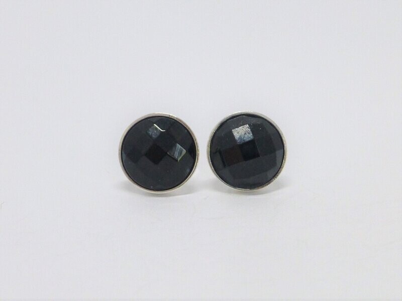 Ohrstecker Onyx Cabochon facettiert -versch. Größen