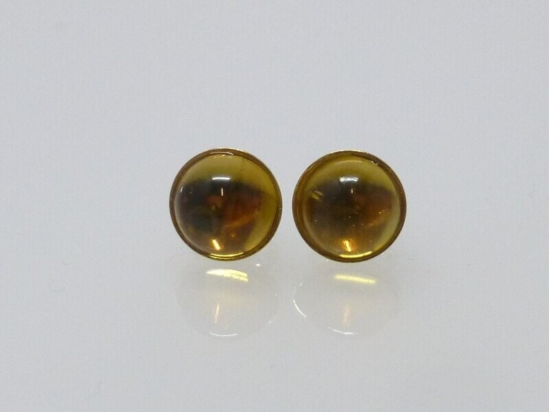 Ohrstecker Citrin Cabochon - verschiedene Größen