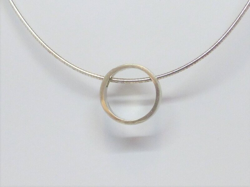 Kettenanhänger Ring Silber 925