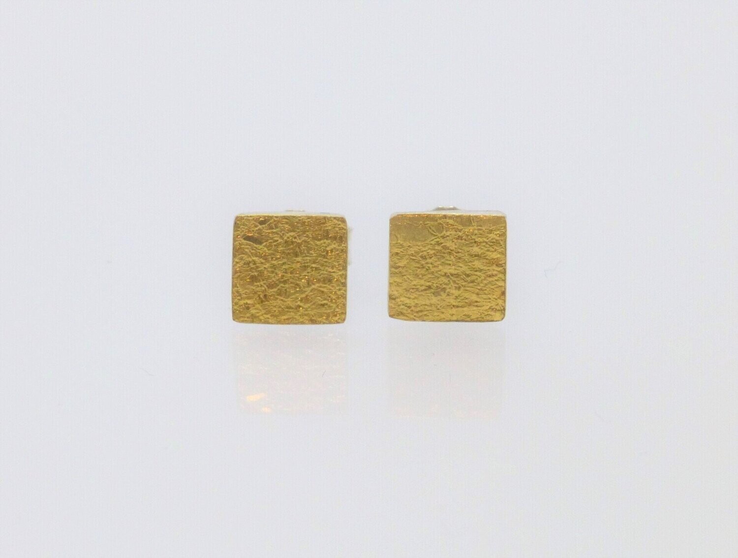 Ohrstecker Quadrat Bicolor Gold Silber