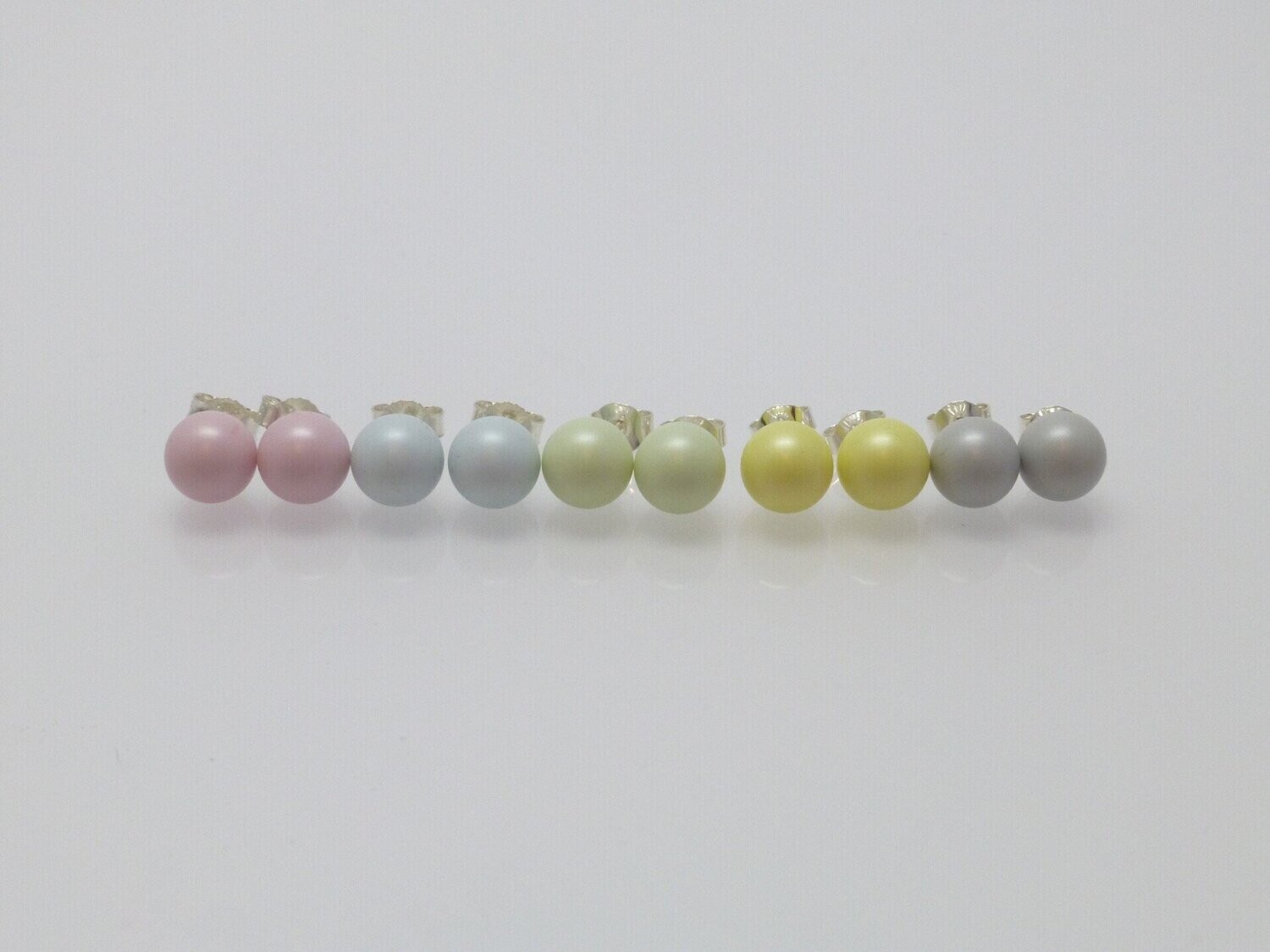 Ohrstecker mit Perle Pastellfarben 6mm 8mm