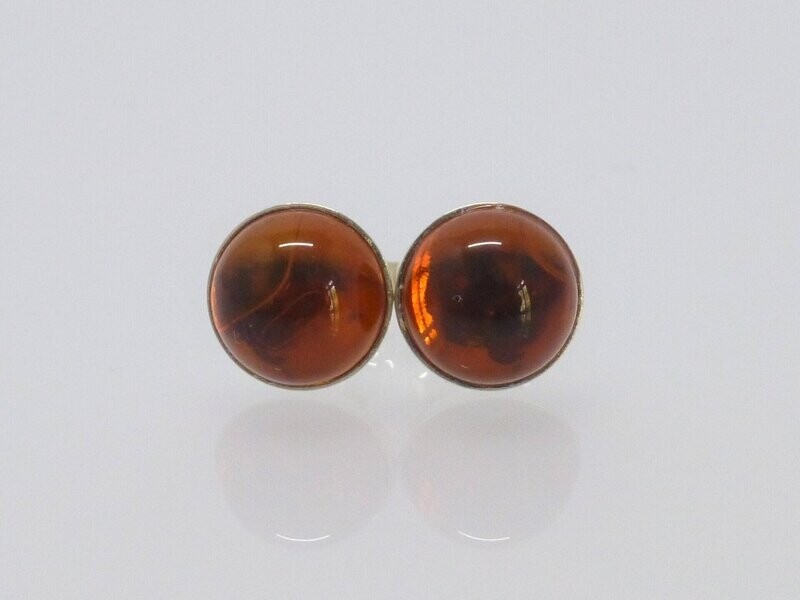 Ohrstecker Bernstein Cabochon - verschiedene Größen