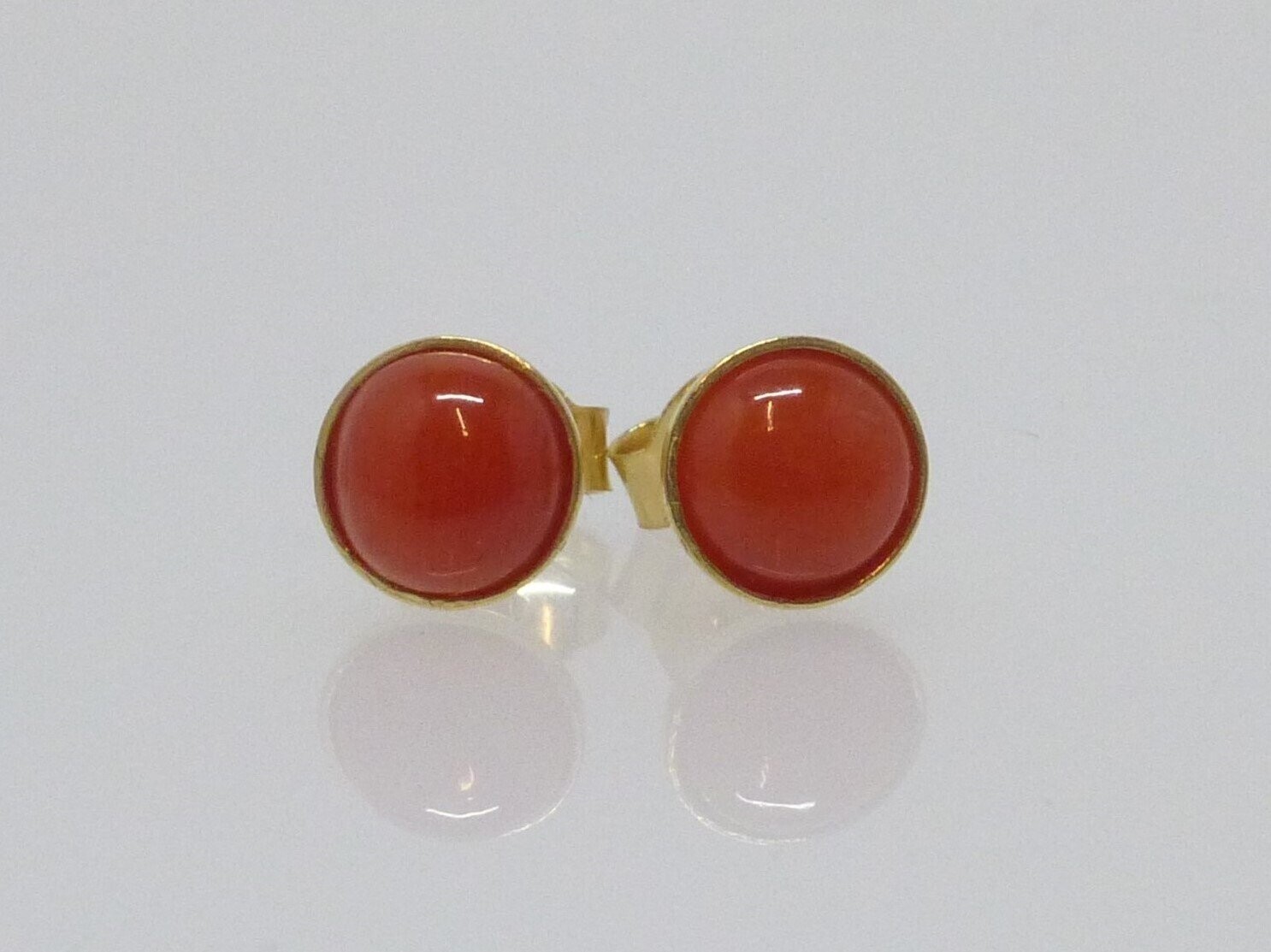 Ohrstecker Sardegna-Koralle Cabochon -versch. Größen-