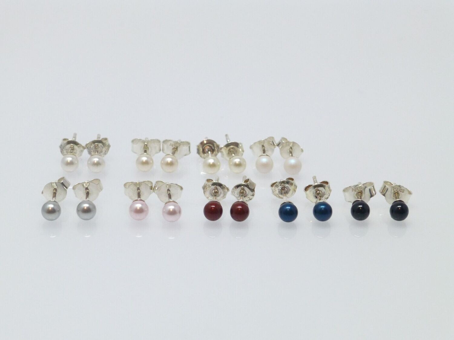 Ohrstecker Perle 4mm - Viele Farben