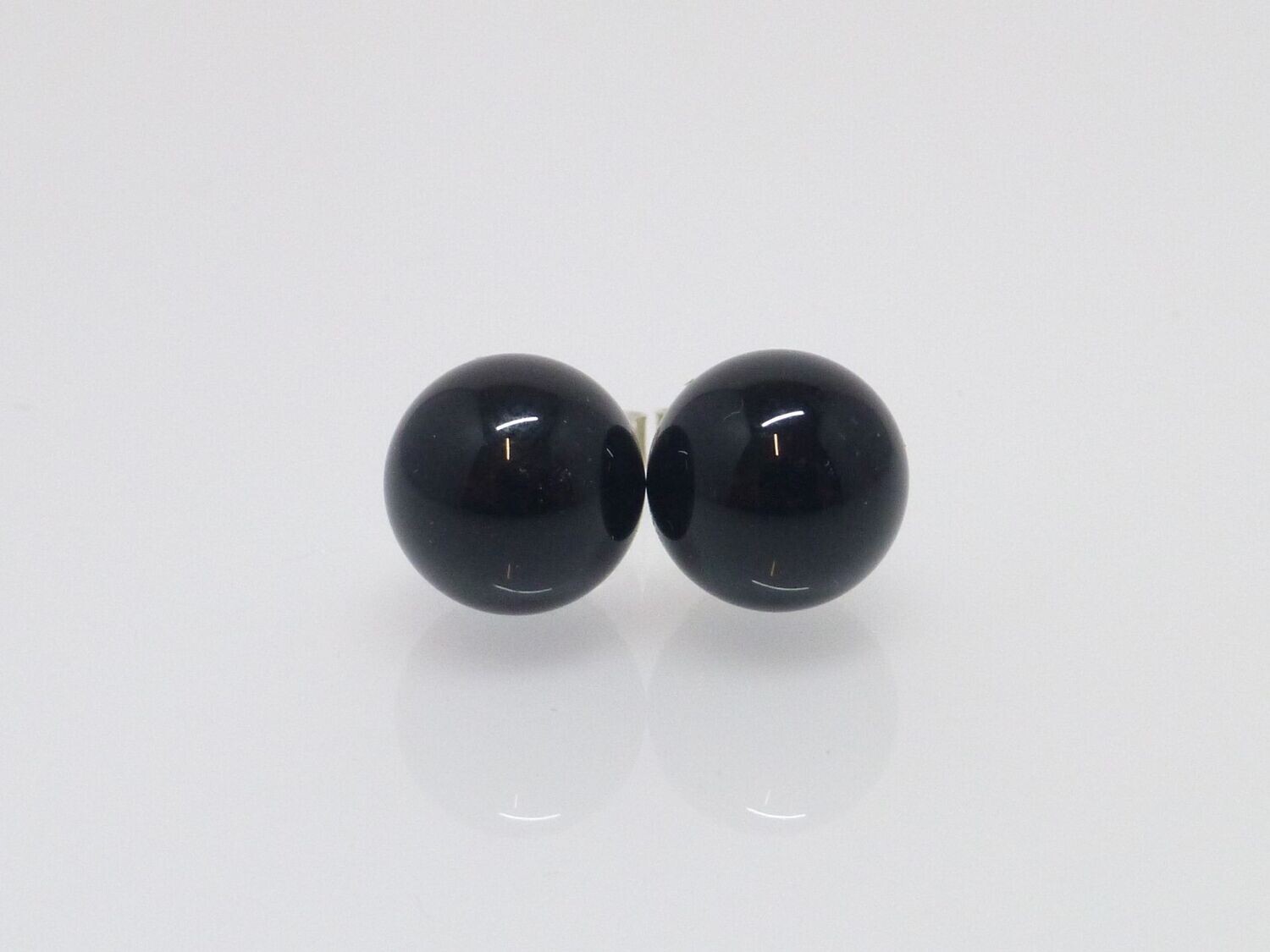 Ohrstecker Onyx Kugel - verschiedene Größen