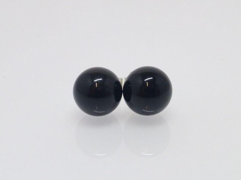 Ohrstecker Onyx Kugel - verschiedene Größen