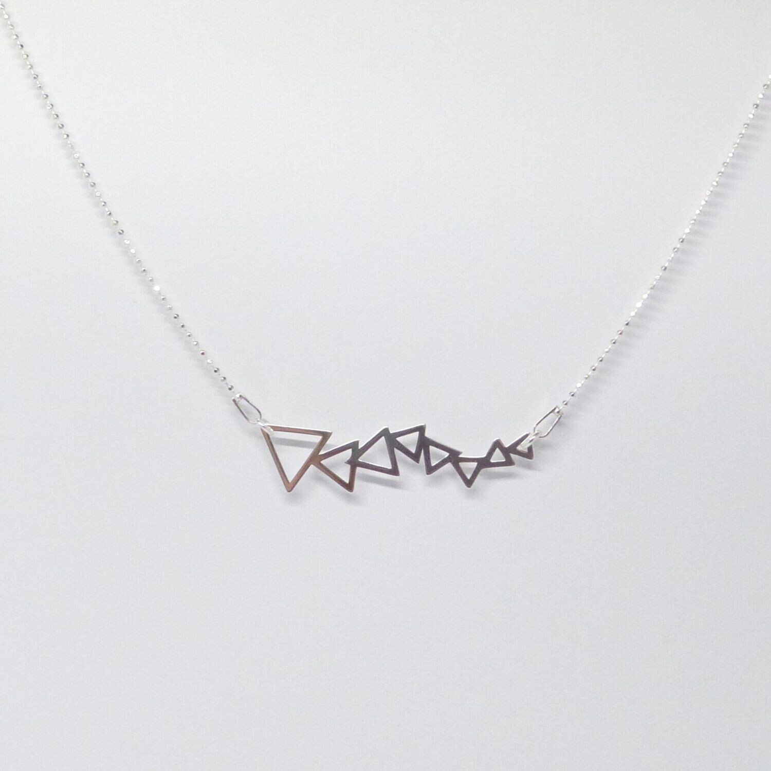 Kette Mittelteil Dreiecke geometrisch Silber Gold