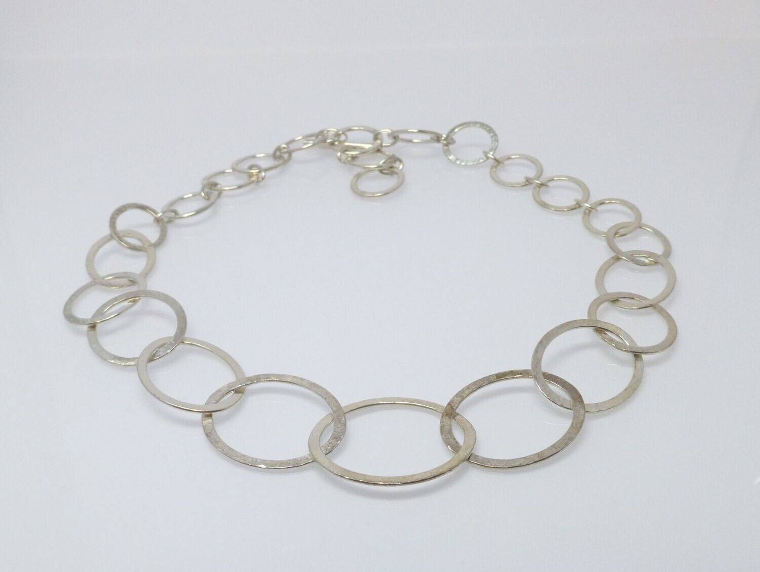 Große Gliederkette Sterlingsilber handgeschmiedet