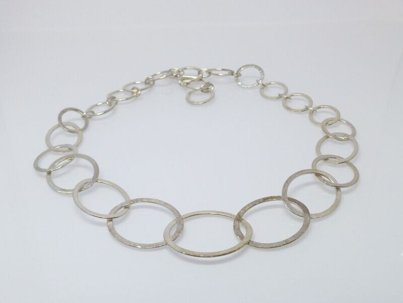 Große Gliederkette Sterlingsilber handgeschmiedet