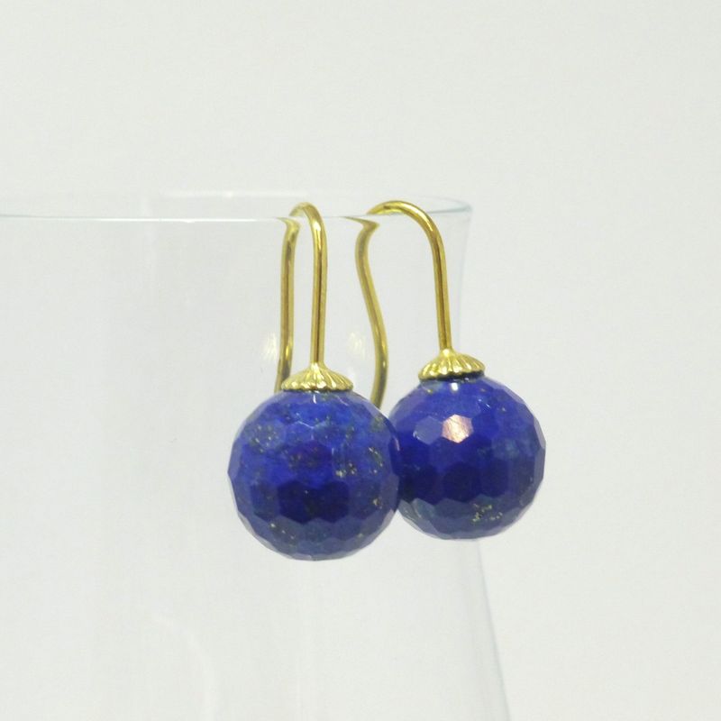 Ohrhänger Lapislazuli Kugeln Gelbgold 333