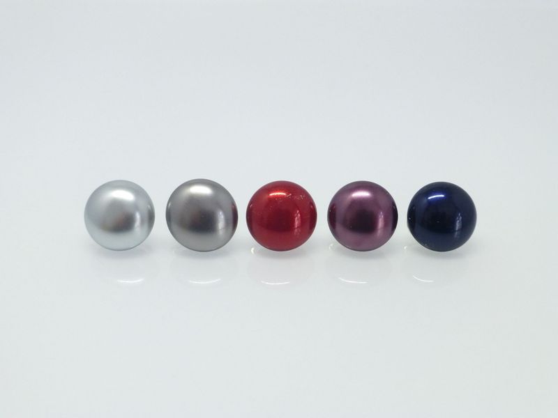 Ohrclips Perlen-Cabochon 16mm versilbert