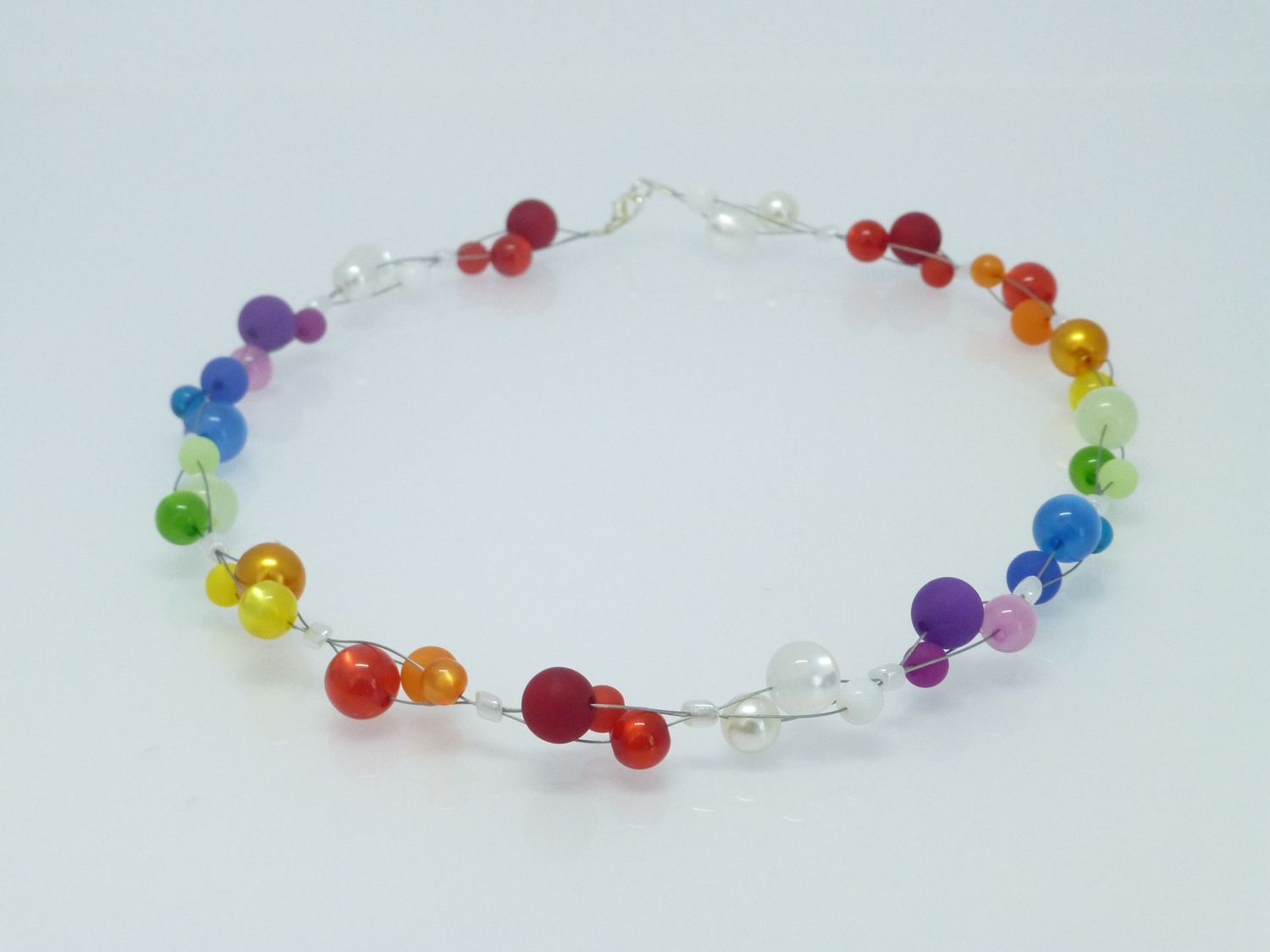 Halskette "Bubbles" Regenbogen