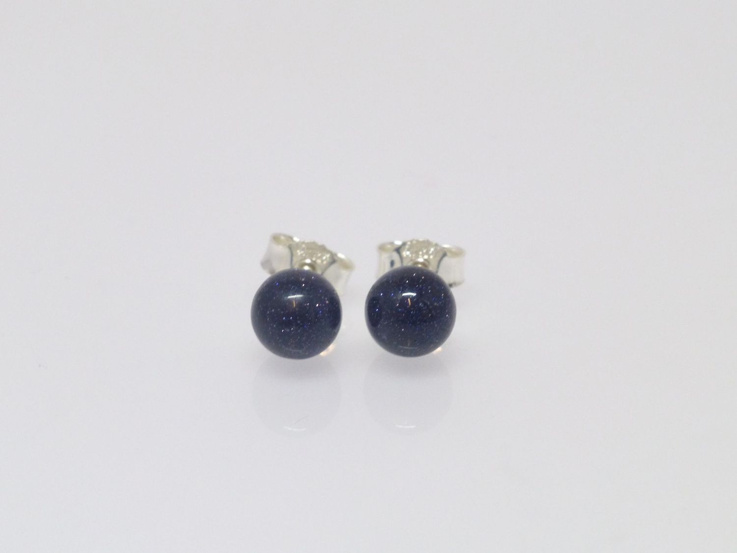 Ohrstecker Blaufluss Kugel 6mm