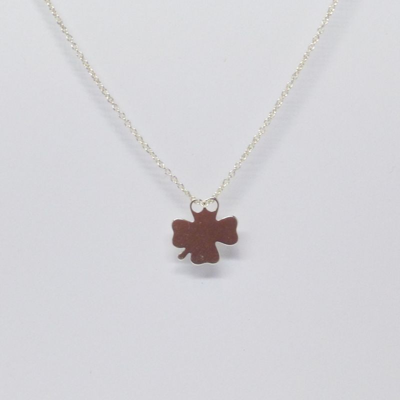 Kette Silber mit Anhänger "Kleeblatt"