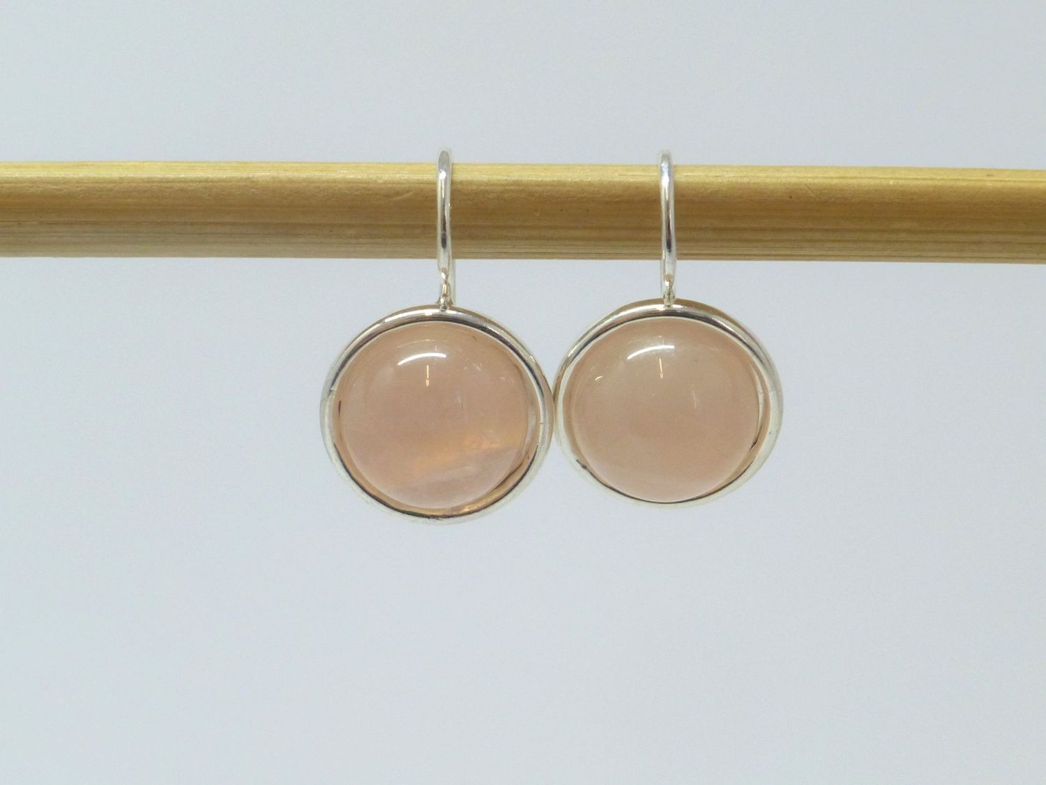 Ohrhänger Rosenquarz Cabochon