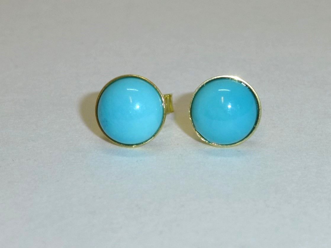 Ohrstecker Türkis Cabochon - verschiedene Größen