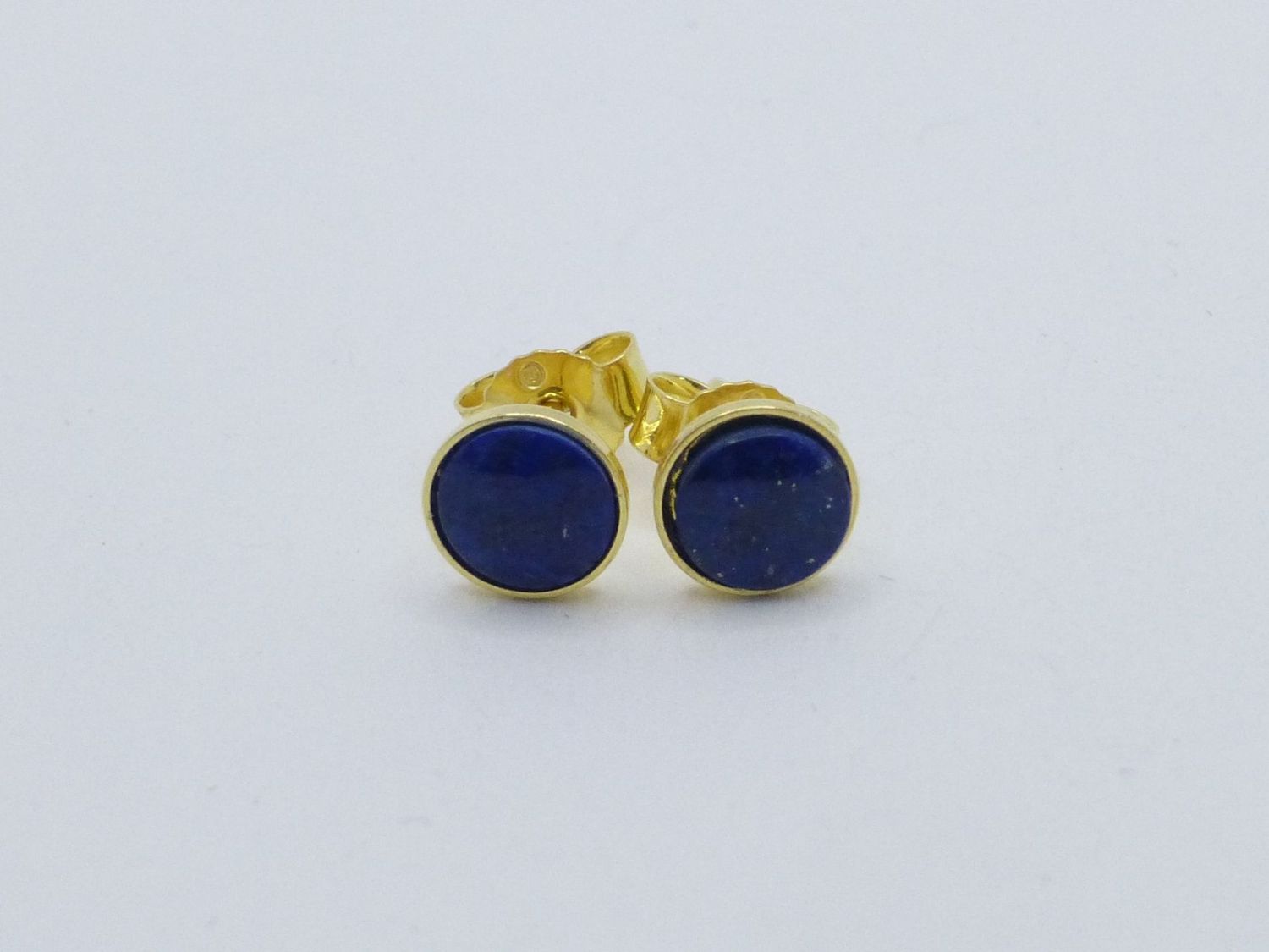 Ohrstecker Lapislazuli Cabochon flach - verschiedene Größen