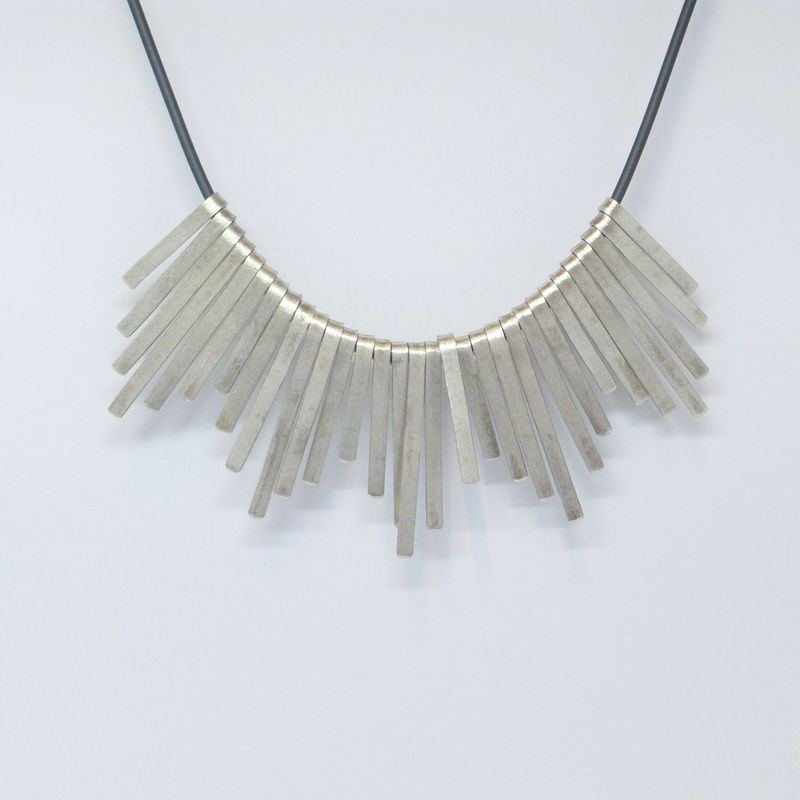 Fransen-Collier Silber