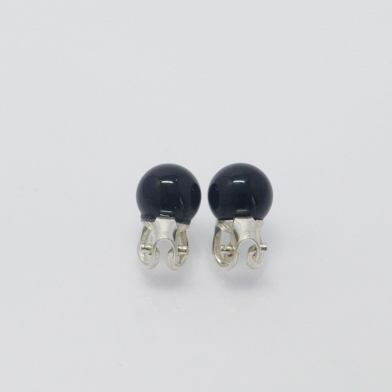 Ohrclips Onyx Kugel - verschiedene Größen Ohrclips Onyx Kugel - verschiedene Größen