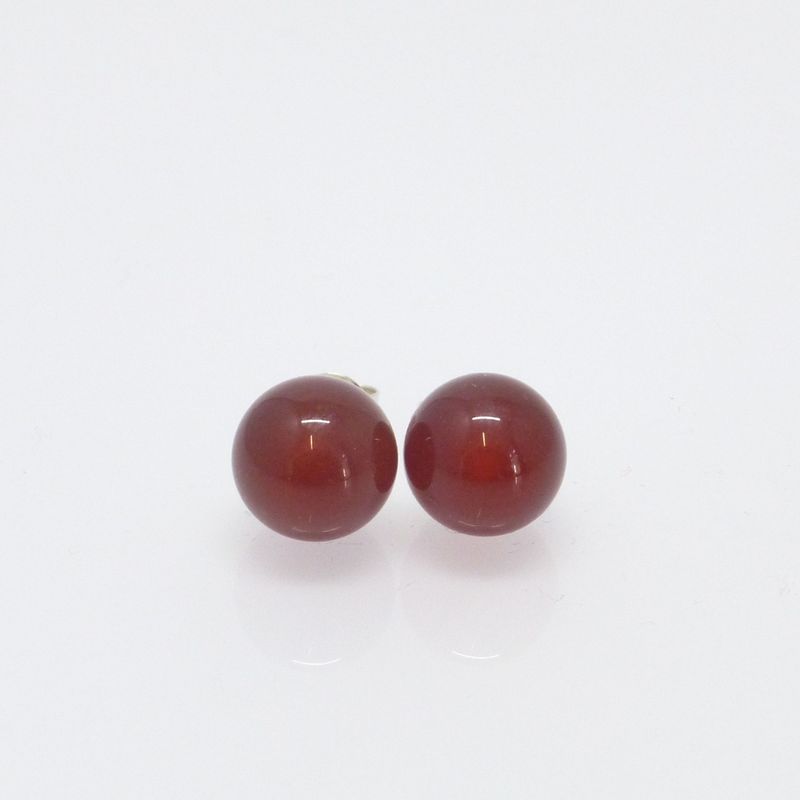 Ohrstecker Karneol Kugel -verschiedene Größen