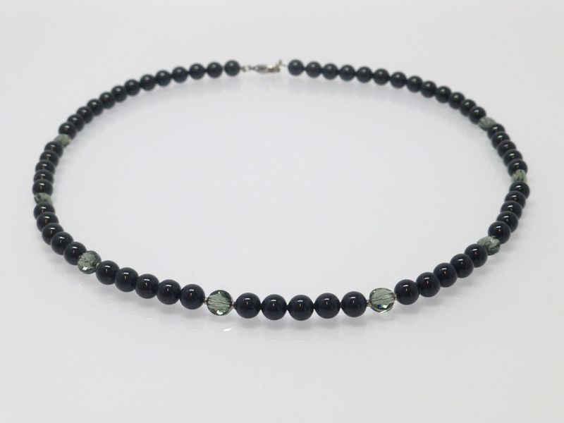 Perlenkette 6mm Schwarz