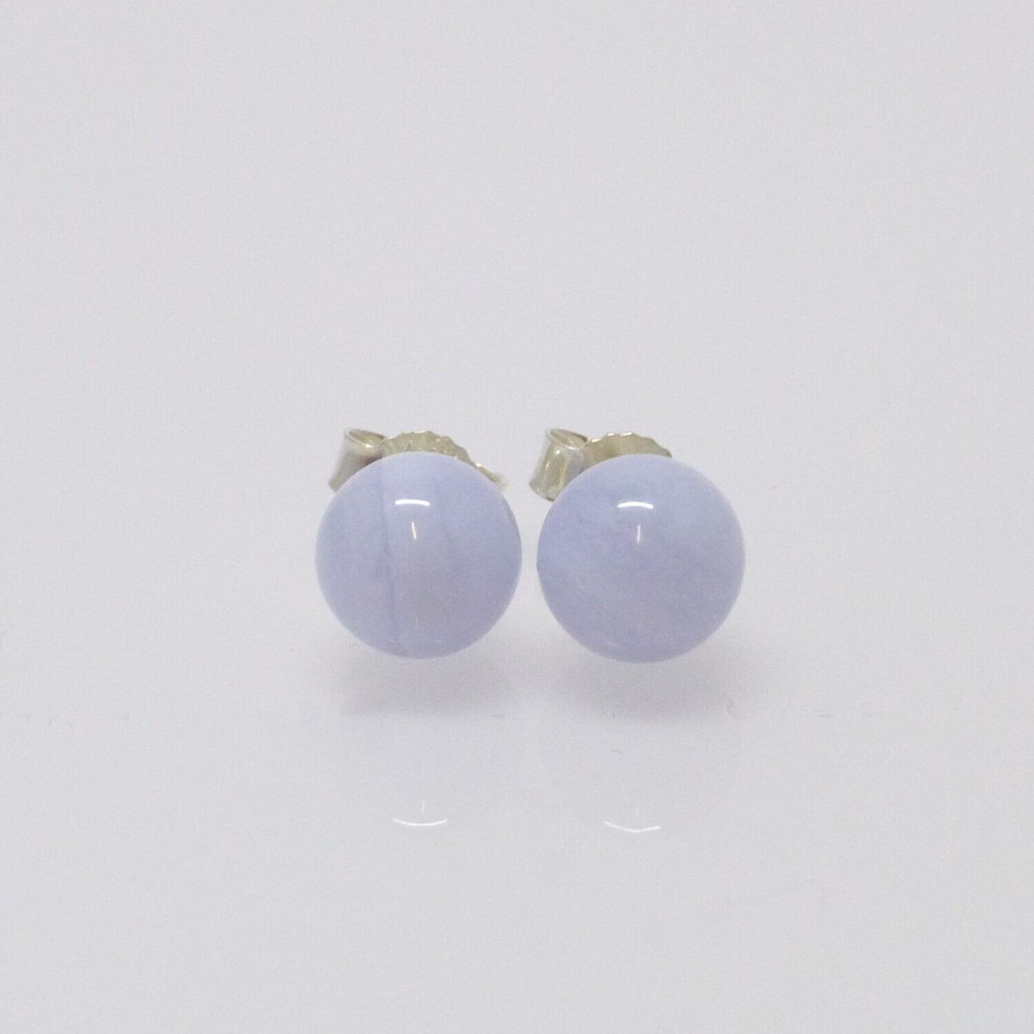 Ohrstecker Streifen-Chalcedon Kugel 7mm Ohrstecker Streifen-Chalcedon Kugel 7mm