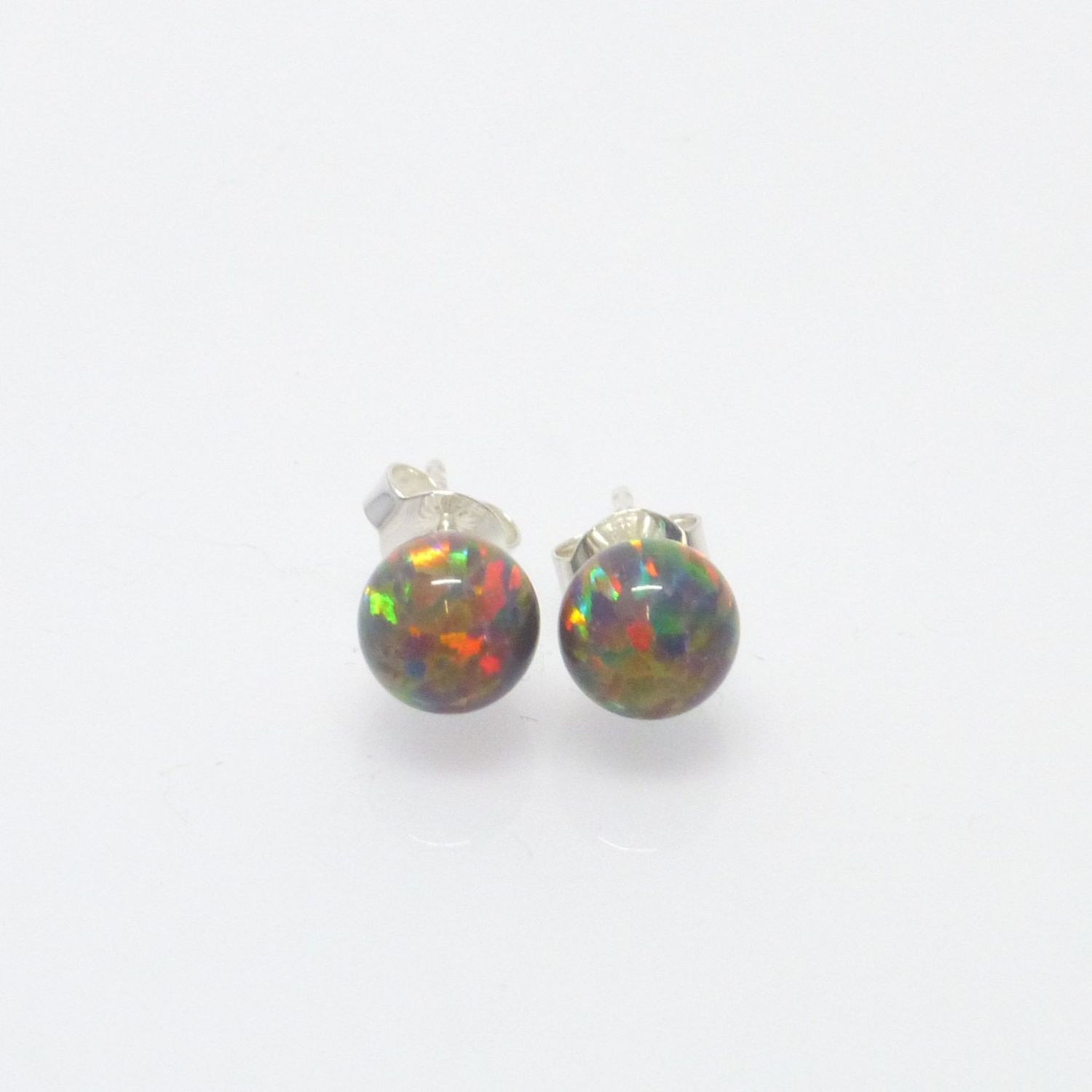 Ohrstecker imit. Opal Kugel Multicolor - verschiedene Größen Ohrstecker imit. Opal Kugel Multicolor - verschiedene Größen