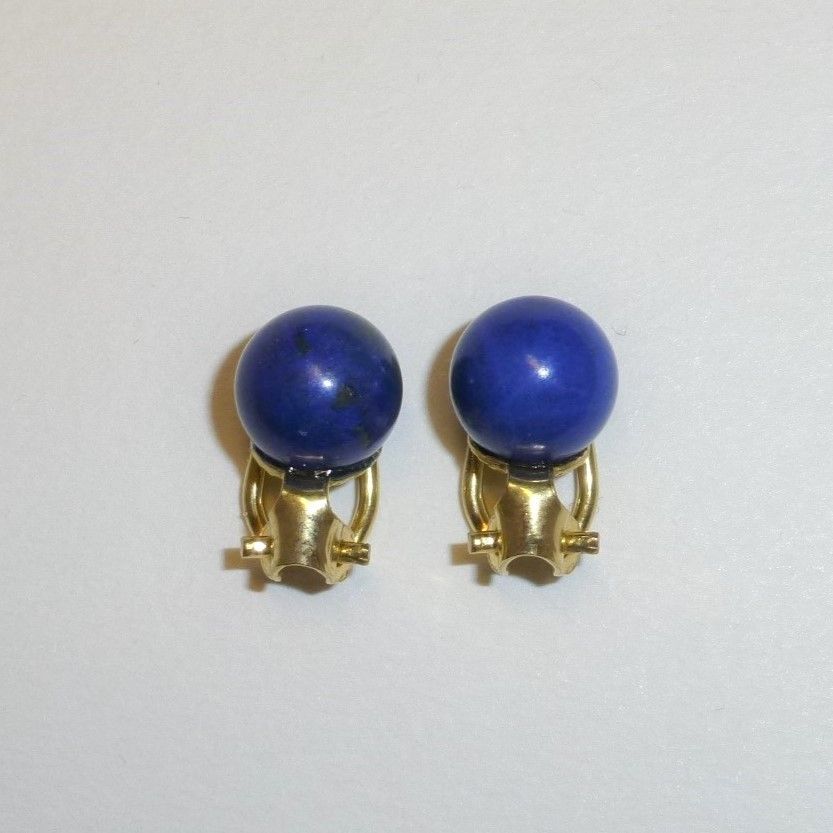 Ohrclips Lapislazuli Kugel - verschiedene Größen Ohrclips Lapislazuli Kugel - verschiedene Größen