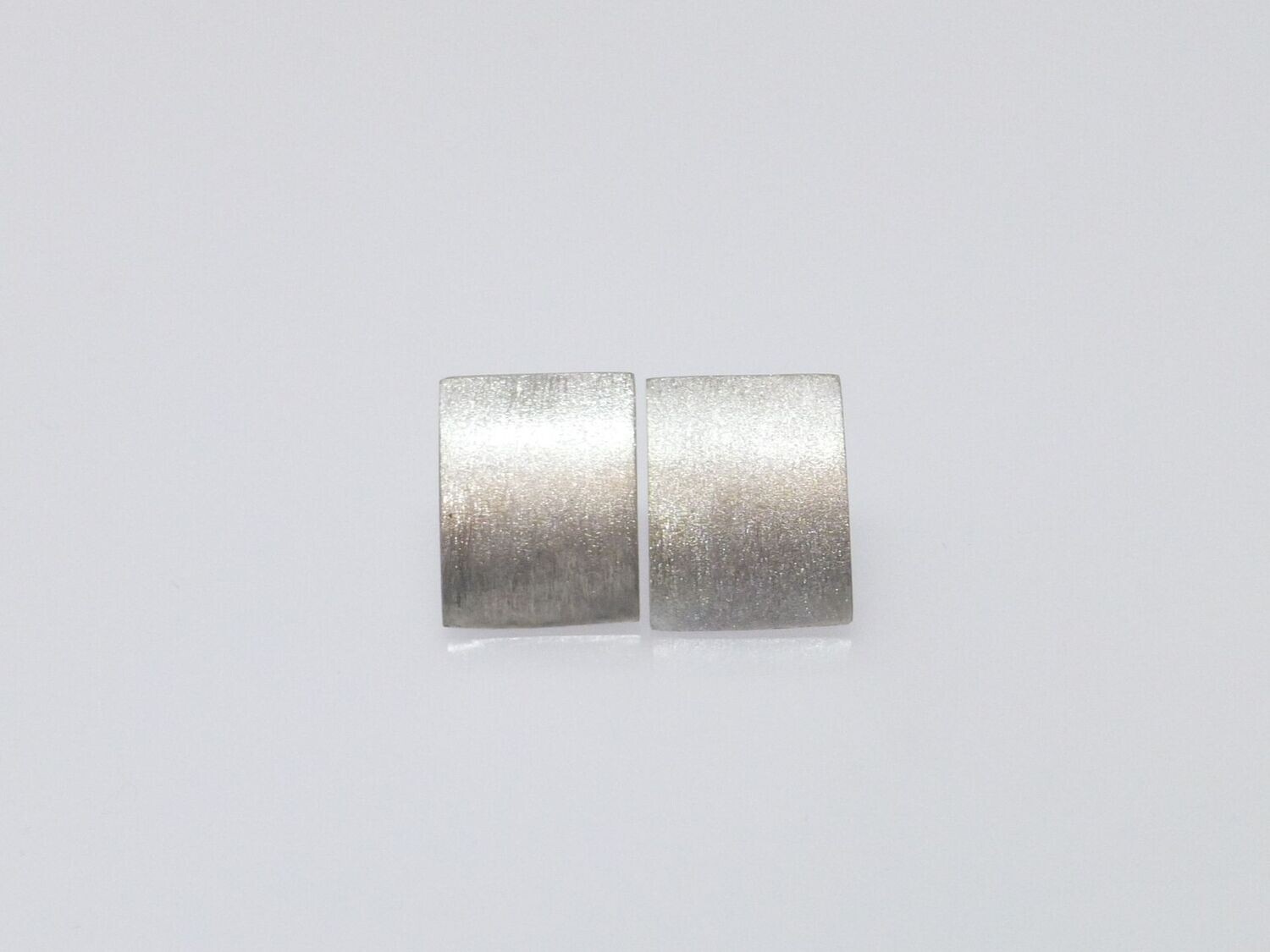 Ohrstecker Rechteck Silber diamantiert