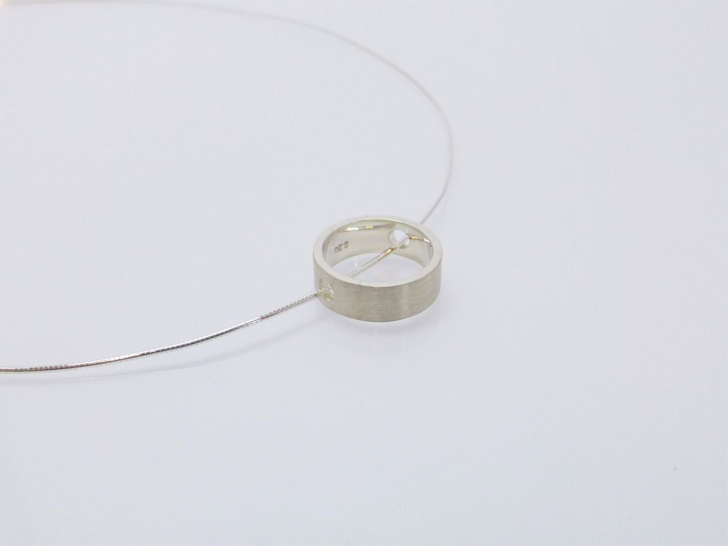 Kettenanhänger Ring Silber 925 18x6x1,5mm Kettenanhänger Ring Silber 925 18x6x1,5mm