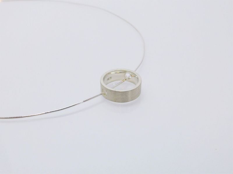 Kettenanhänger Ring Silber 925 18x6x1,5mm