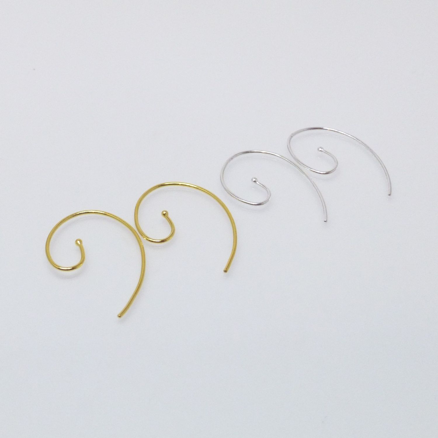 Basisohrringe Ohrhaken Oval Silber 925 Gold