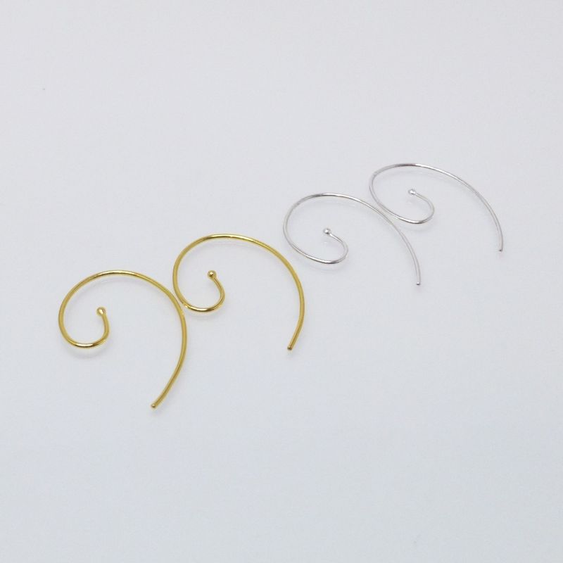 Basisohrringe Ohrhaken Oval Silber 925 Gold