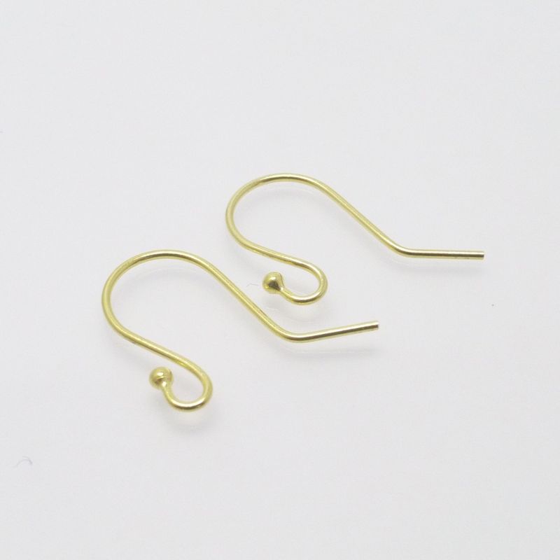 Basisohrringe Ohrhaken mit Kugel Silber 925 Gold