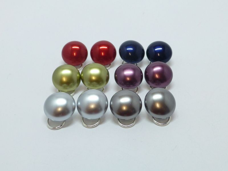 Ohrclips Perlen-Cabochon 16mm Silber 925