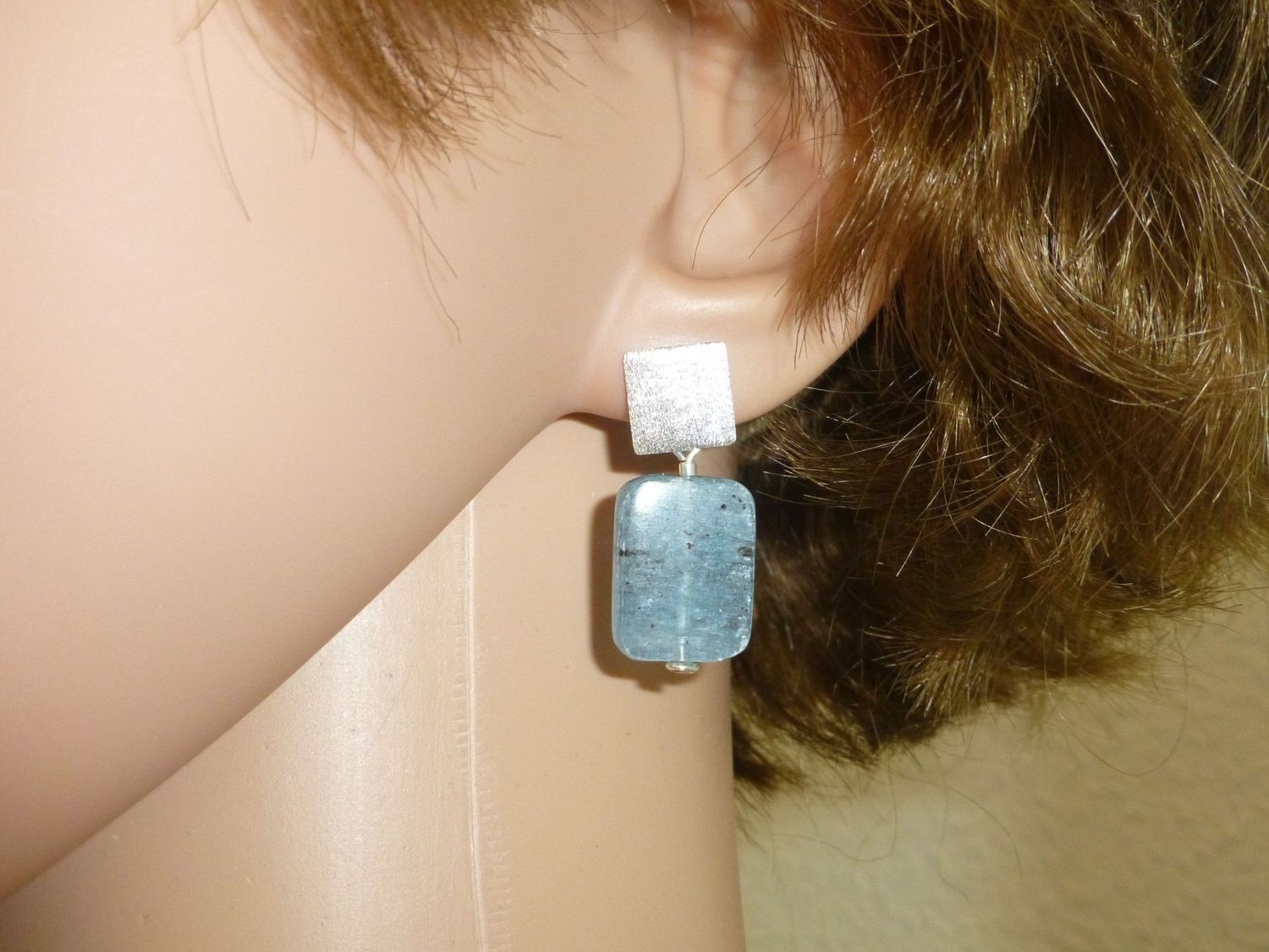 Ohrstecker Silber mit Cynith Rechteck Ohrstecker Silber mit Cynith Rechteck
