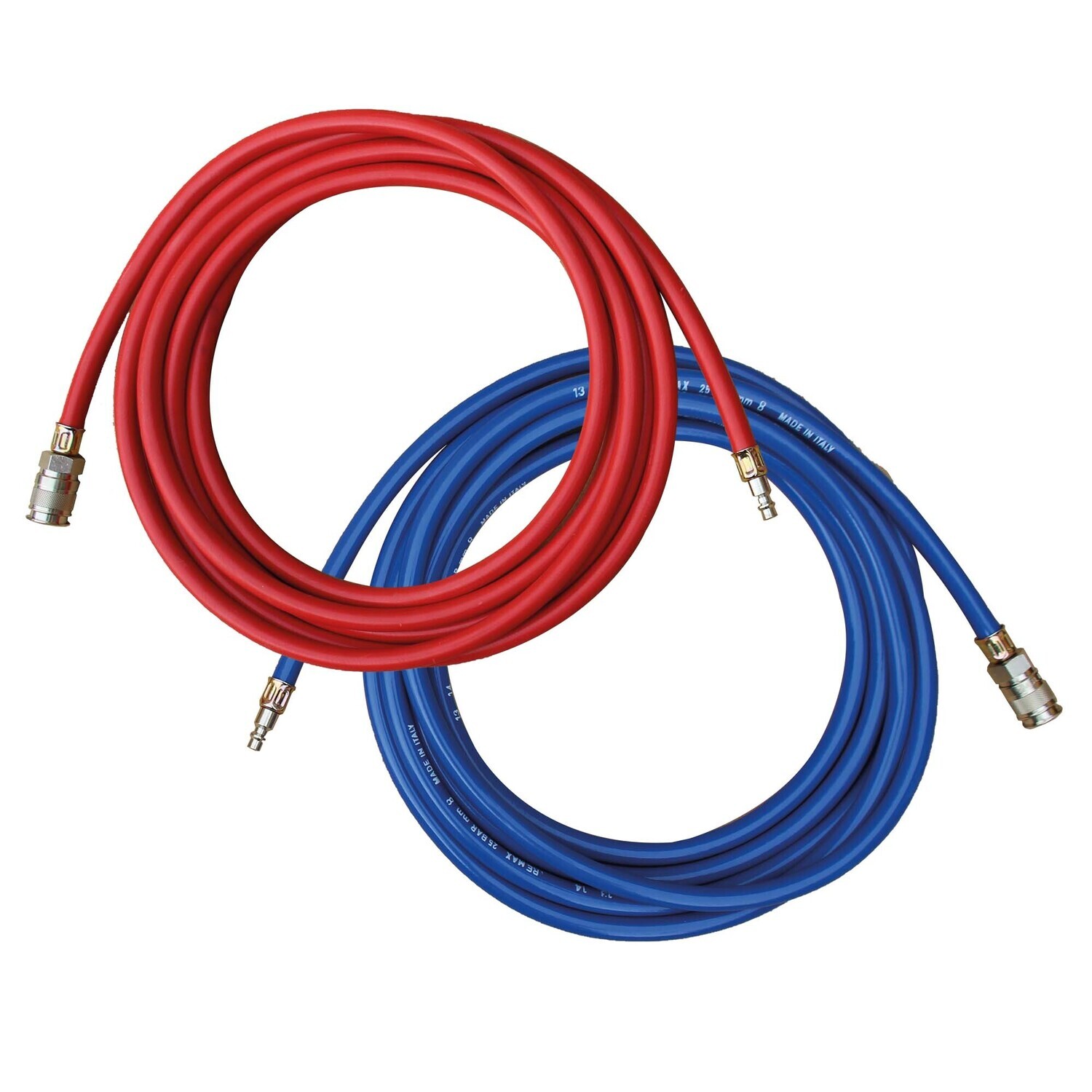 Inflation hose universal coupler 1/4&quot;+ nipple 1/2&quot; 5m
