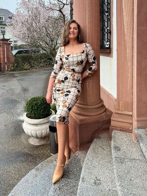 Kariertes Stretch Kleid