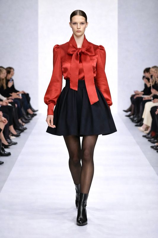 Satin Organza Bluse aus Seide