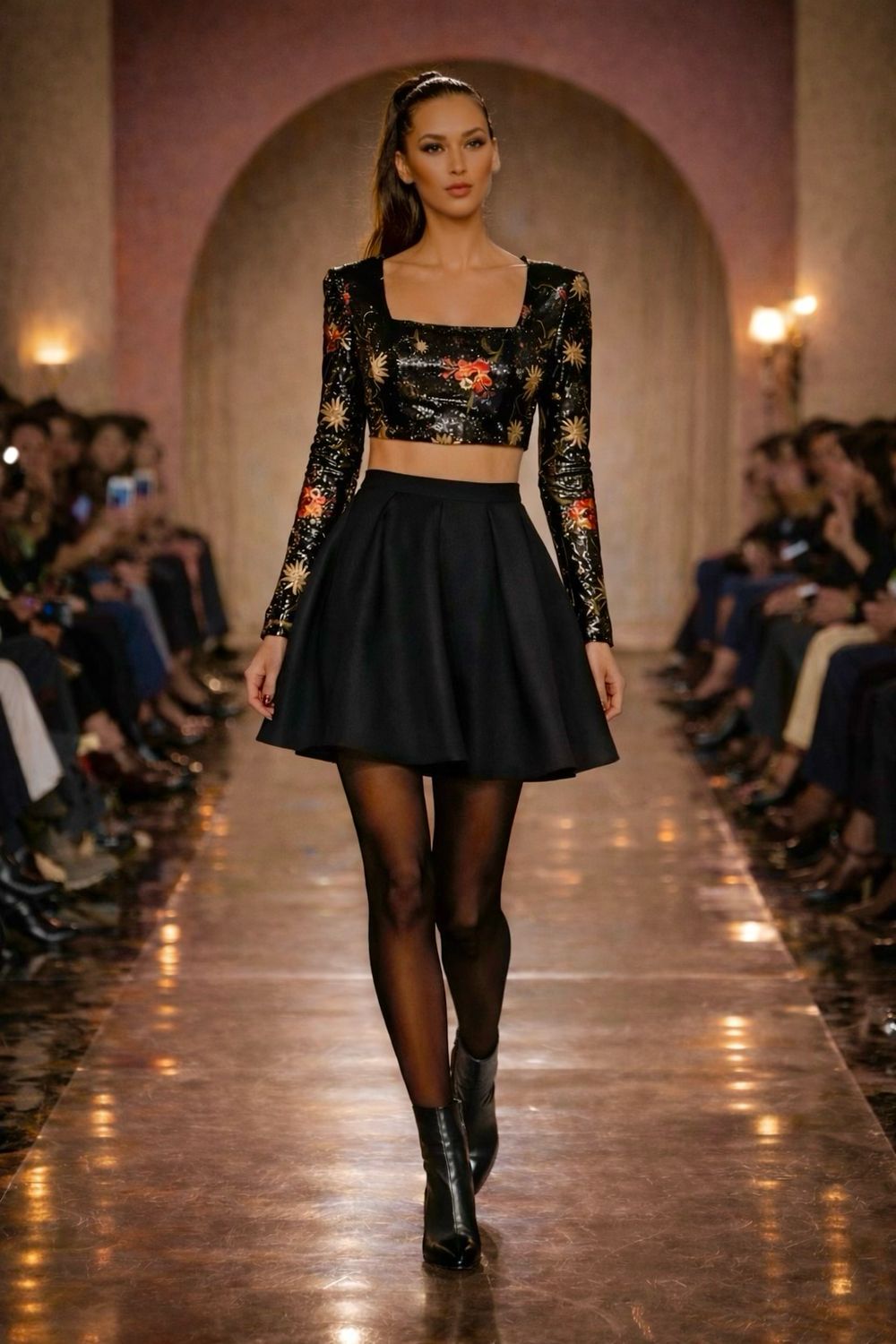 Midnight Bloom Cropped Top Midnight Bloom Cropped Top