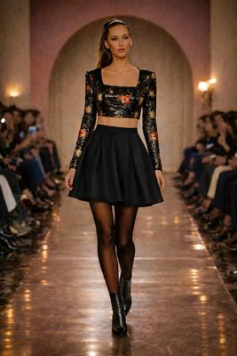 Midnight Bloom Cropped Top Midnight Bloom Cropped Top