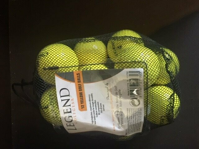 Golfballen geel