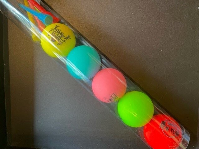 Kerst 5x mix golfballen met tees