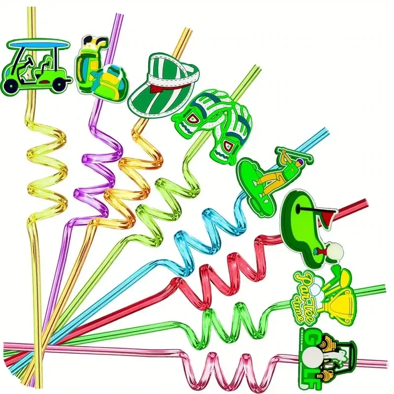 Drinkrietjes met golfembleem