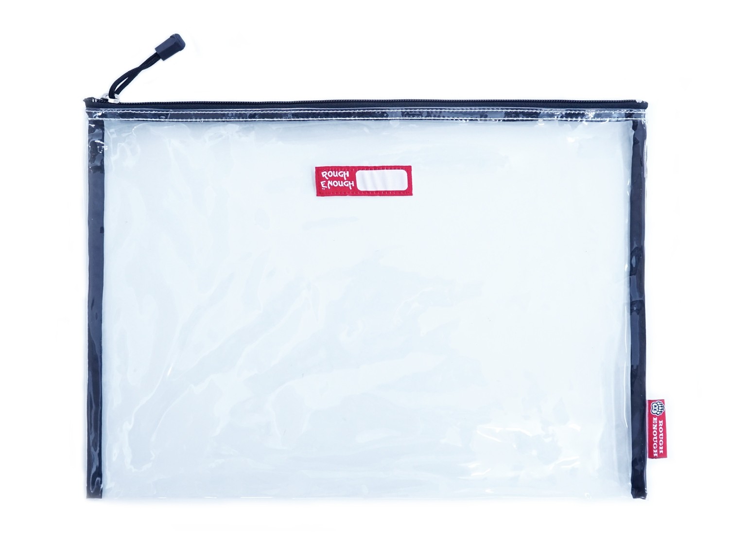 Rough Enough Plastic File Folder Clear Document Holder Bag Zipper Pouches Bags for Organizing A4 Paper Letter Office Teacher Art Supplies Storage, COLOR: BLACK