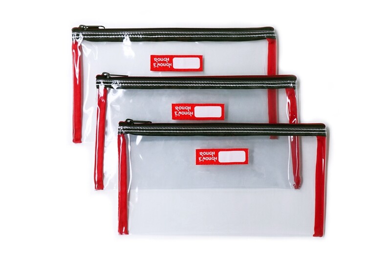 RE8112 Clear Transparent Case Pouch 3 Pcs