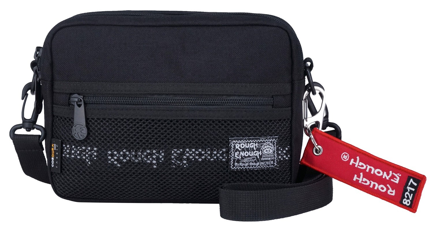 Rough Enough Black Over the Small Shoulder Bag