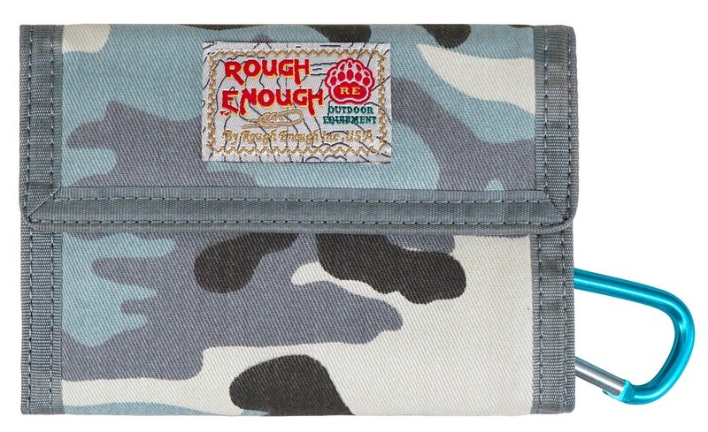 RE8268 Boys Wallet with Camo Canvas Zipper Keychain for Kids