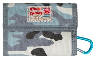 RE8268 Boys Wallet with Camo Canvas Zipper Keychain for Kids