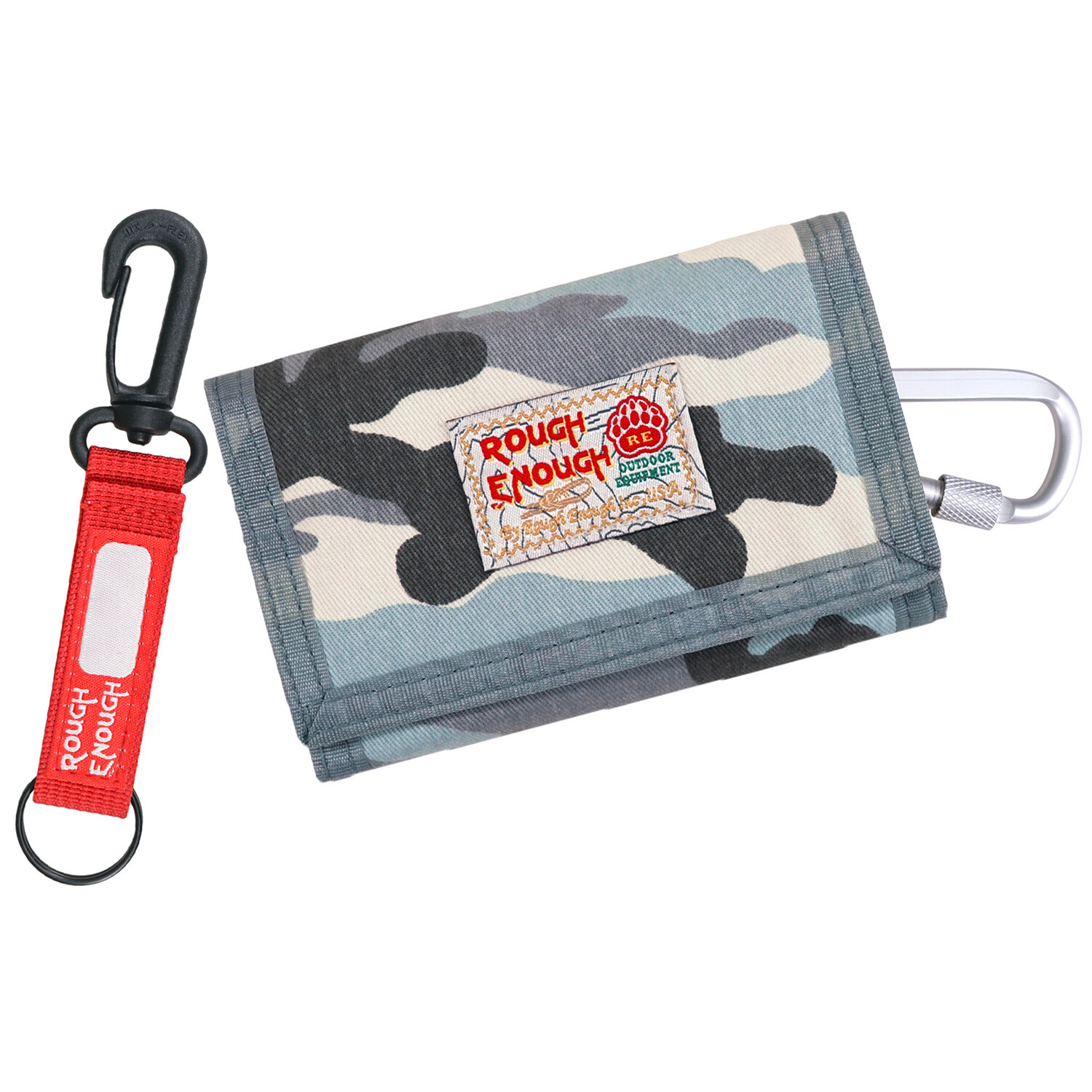 RE8304 Light Blue Camo Canvas Kids Wallet